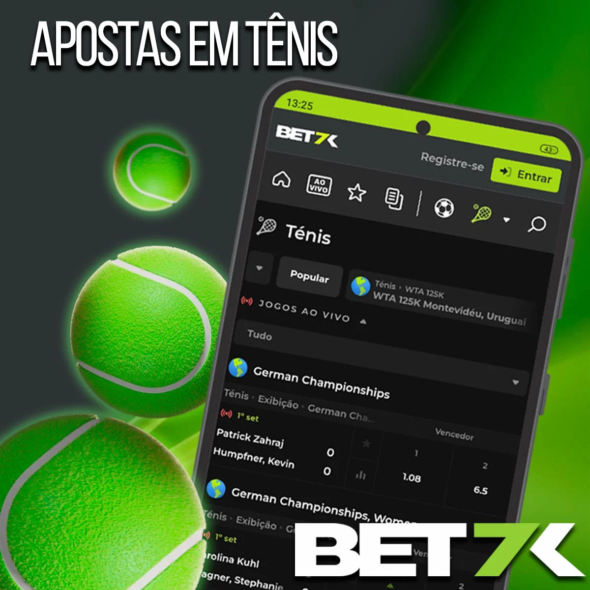 Apostas em tenis na casa de apostas Bet7k no Brasil