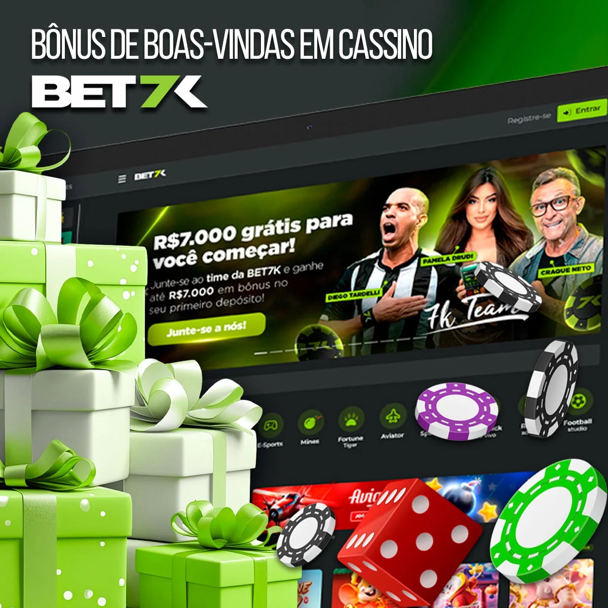 Visão geral do bônus de cassino da casa de apostas Bet7k no Brasil