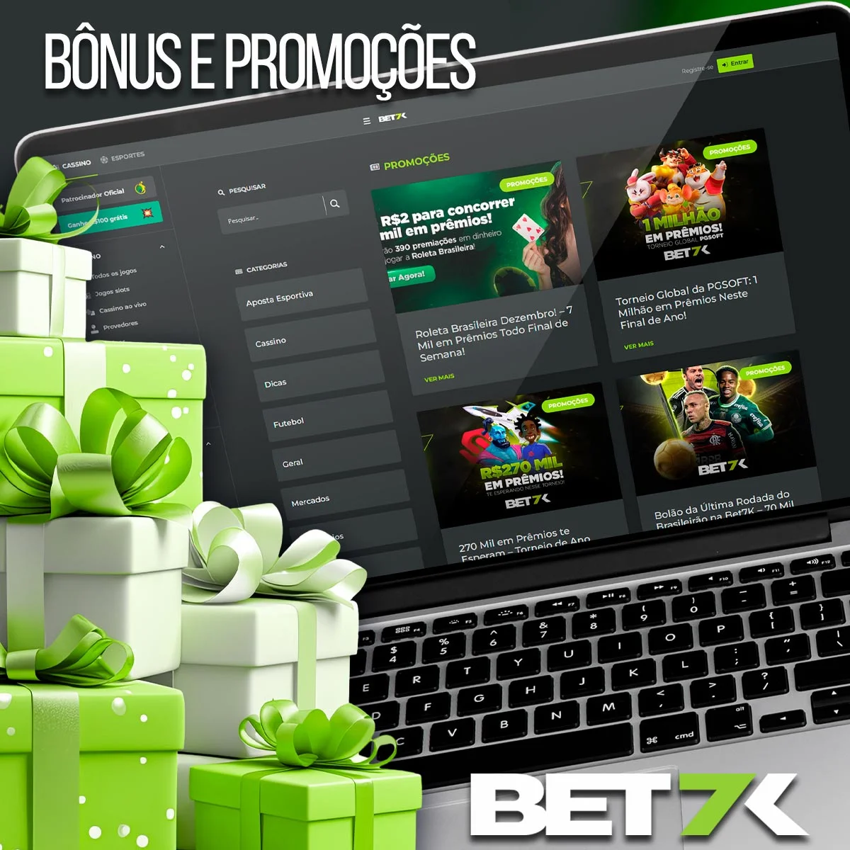 Visão geral do programa de bônus da casa de apostas Bet7k no Brasil