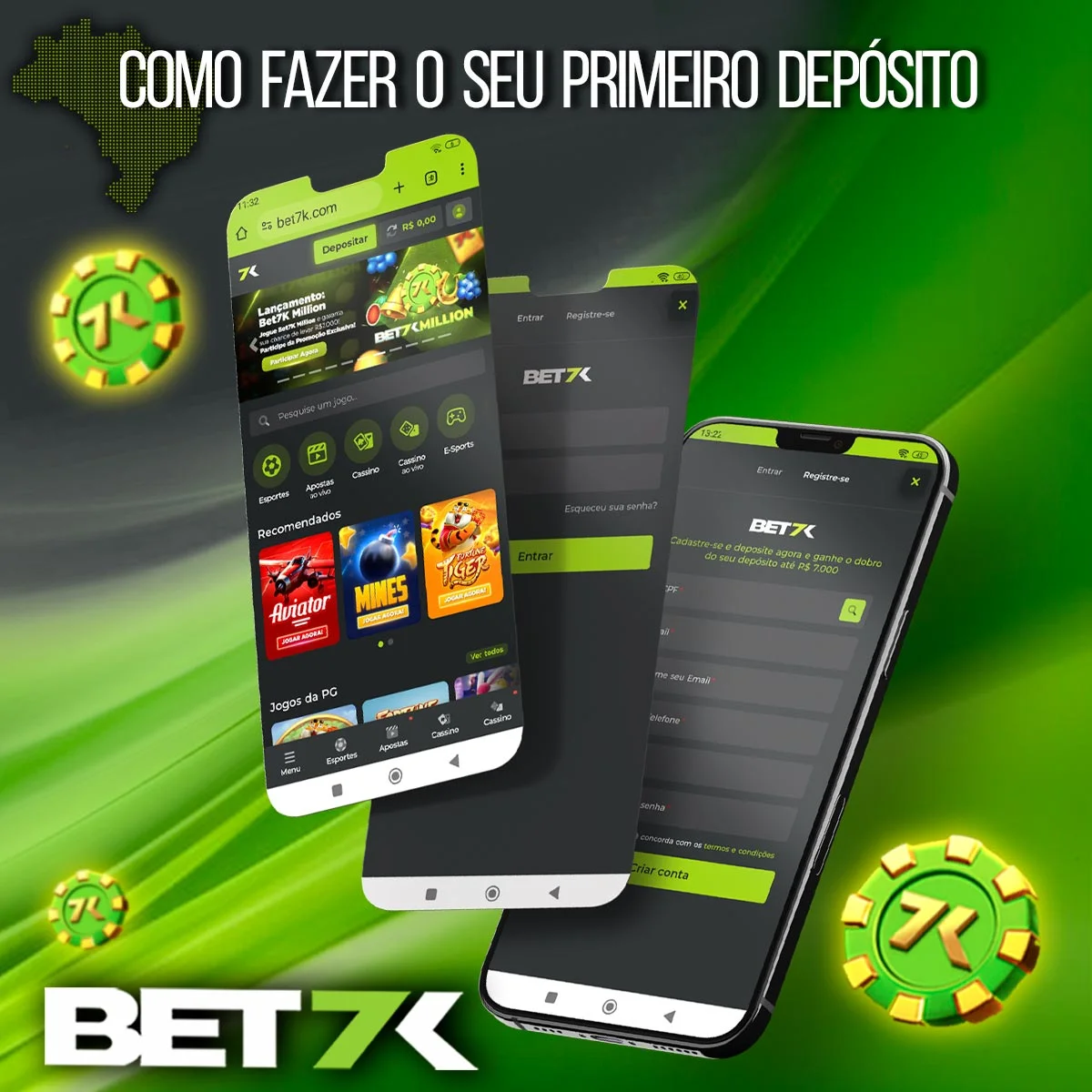 Como obter seu primeiro depósito na Bet7k