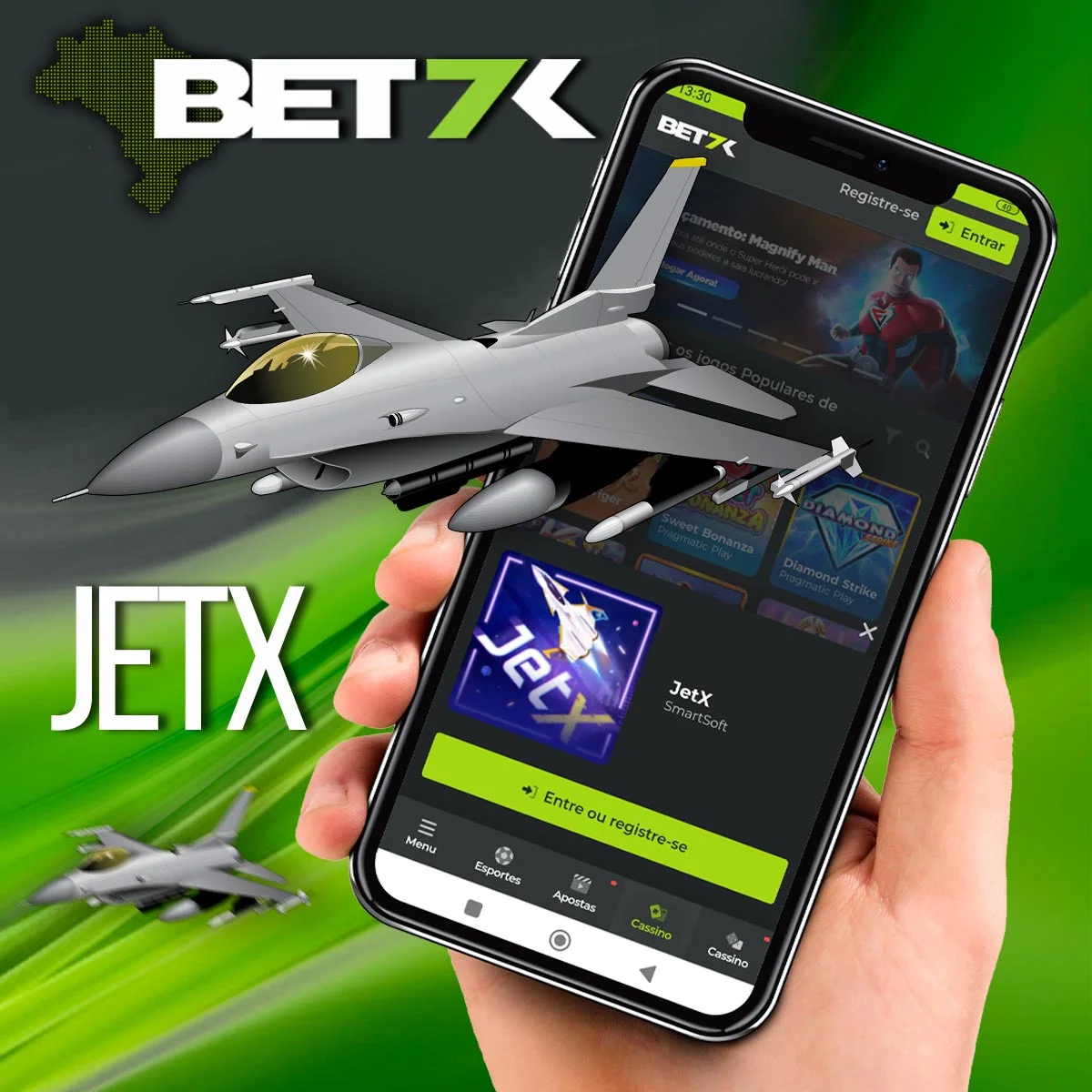O popular jogo JetX no Cassino Bet7k no Brasil